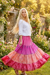 Women’s Flowy Maxi Skirt – Boho Chic Lightweight Skirt for Everyday Elegance ML