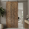 Hand Carved Tree of Life Wall Panel Whitewashed Reclaimed Wood Barn Door 80x36