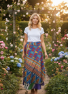 Women’s Blue Wrap Skirt – Boho Beach Wraparound Skirt | Unique Valentine’s Gift One size