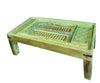 Antique Authentic Door Coffee Table Green Rustic Old Door Hall Tables