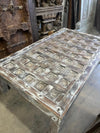 Antique Lotus Carved Coffee Table Whitewash Hand Carved Hall Table