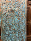Vintage Door Lotus Mandala Carved Barn Door Rustic Wall Art Headboard 80x36