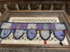 Indian wall hanging Blue Embroidered Window toran bohemian home decor
