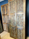 Vintage Carved Wood Barn Doors Pantry Closet 84x36