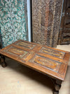 Takht Carved Wood Coffee Table – Plantation Style Living Room Table