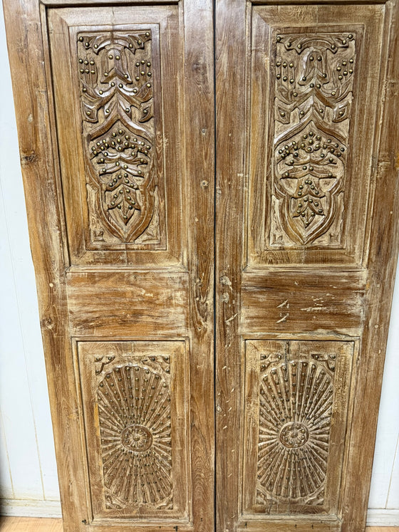Antique Carved French Door Panels - Closet Pantry Double Doors 80X35