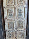 Vintage Carved Door Sandwashed Shabby Chic Sliding Barndoor 80x36