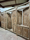 Whitewash Carved Statement Door, Rustic Teak Door, Vintage Indian door