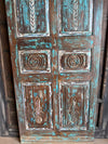 Antique Carved Door Rustic Farmhouse Vintage Barn Door 80x34.5