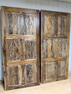 Vintage Wood Carved Door – Rustic Farmhouse Sliding Barn Door Statement Decor 80x36
