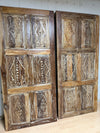 Vintage Wood Carved Door – Rustic Farmhouse Sliding Barn Door Statement Decor 80x36