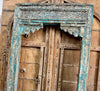 Antique Arch Distressed Carved Columns Teak Architectural Doorway 99
