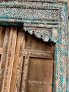 Antique Arch Distressed Carved Columns Teak Architectural Doorway 99