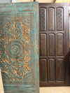 Vintage Carved Lotus Mandala Door Brass Studs Office Library Barndoor 100