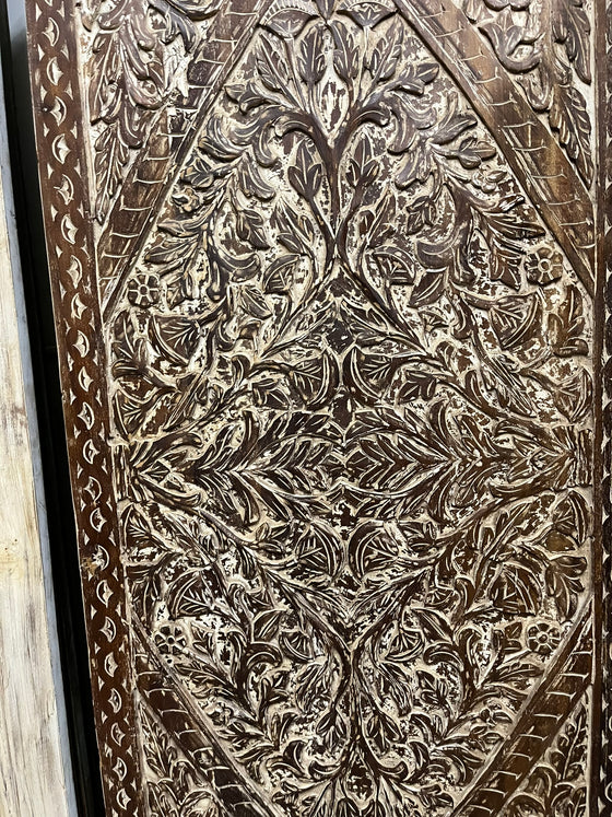 Lotus Pond Carved Sliding Door Vintage Bedroom Barn Door 80x36