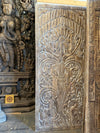 Tree of Life Carved Wood Indian Door Feature Wall Art Panel 84x36