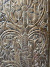 Tree of Life Carved Wood Indian Door Feature Wall Art Panel 84x36