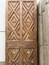 Midcentury Spanish Hacienda Entry Door, Carved Diamond Sliding Barn Door 80x30