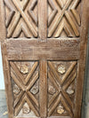 Midcentury Spanish Hacienda Entry Door, Carved Diamond Sliding Barn Door 80x30