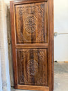 Rustic Modern Carved Entry Doors Reclaimed Wood Double Doors 80x36