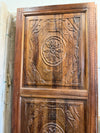 Rustic Modern Carved Entry Doors Reclaimed Wood Double Doors 80x36
