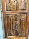 Rustic Modern Carved Entry Doors Reclaimed Wood Double Doors 80x36