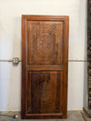 Rustic Modern Carved Entry Doors Reclaimed Wood Double Doors 80x36