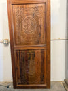 Rustic Modern Carved Entry Doors Reclaimed Wood Double Doors 80x36