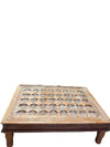 Antique Hand Carved Coffee Table Brown Rustic Accent Table