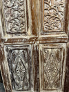 Vintage Carved Wood Double Door Birds on Tree Sliding Barn Door 80x36