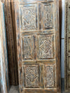 Floral Carved Double Doors Boho Library Studio Barndoors 80x36