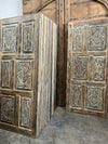 Floral Carved Double Doors Boho Library Studio Barndoors 80x36