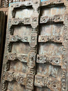 Antique Hand Carved Door Blue Rustic Farmhouse Teak Barn Door 84