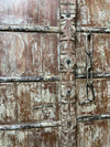 Antique Carved Door Teak Wood Rustic Farmhouse Garden Door 84