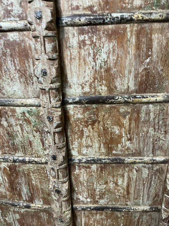 Antique Carved Door Teak Wood Rustic Farmhouse Garden Door 84