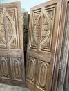 Antique Carved Wood Entry Doors Exterior Interior Double Doors 80x30