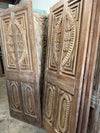 Antique Carved Wood Entry Doors Exterior Interior Double Doors 80x30