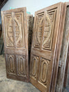 Antique Carved Wood Entry Doors Exterior Interior Double Doors 80x30