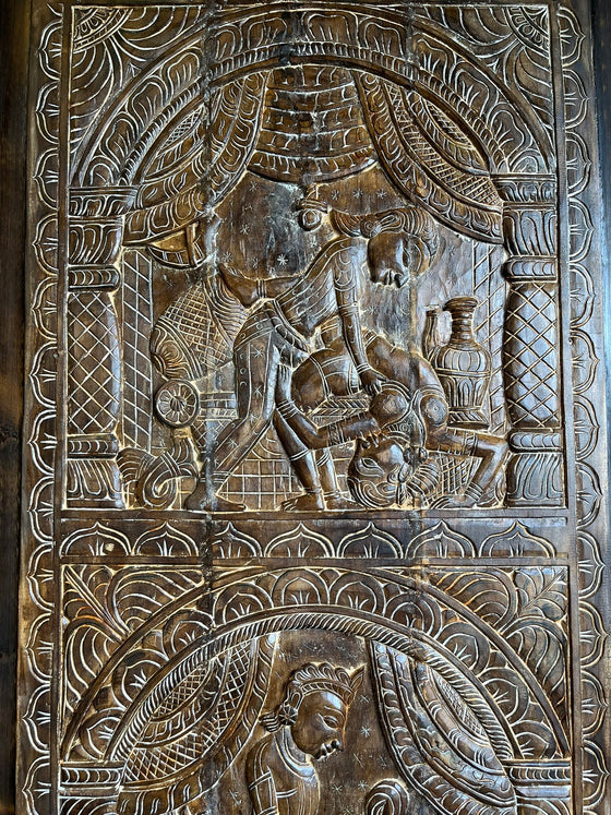 Kamasutra Carved Door Hand Carved Panel Vintage Barn Door Wall Art 96