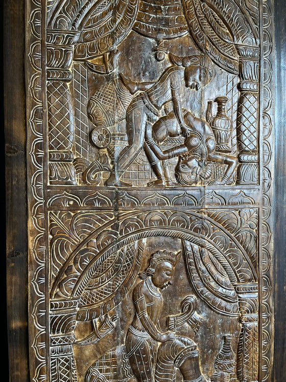 Kamasutra Carved Door Hand Carved Panel Vintage Barn Door Wall Art 96
