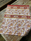  White & Red Floral Handloom Cotton Bedding – Traditional Bed Cover Inspired by Indian Textiles