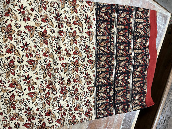 Orange & Yellow Leaf Floral Handloom Cotton Bedspread – Ethnic Indian Bedding