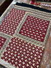 Dark Maroon & Black Floral Bedspread – Handloom Cotton Ethnic Indian Bedding