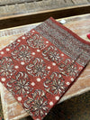 Brown & White Floral Handloom Cotton Bedspread – Artisan Indian Bedding
