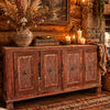 Antique Carved Sideboard Living Room TV Console Buffet Credenza 69x36