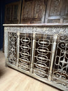 Antique Console Table Rustic Wrought Iron Carved Entryway Table 64