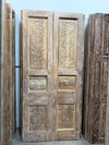 Antique Floral Carved Pantry Door Rustic Farmhouse Hinged or Sliding Double Doors