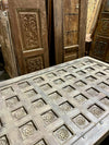 Antique Lotus Ceiling Carved Coffee Table – Rustic Whitewash Long Farmhouse Table | Vintage Decor