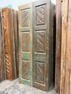 Vintage Carved Wood Double Doors Rustic Farmhouse Barn Doors 80x32