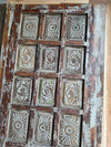 Vintage Indo Spanish Carved Door Solid Wood Rustic Farmhouse Barn Door 81